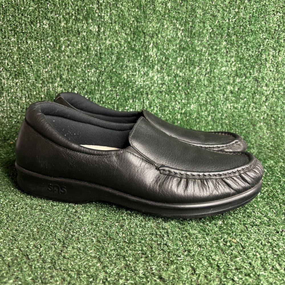 SAS Twin Leather Tripad Comfort Slip On Loafer Shoes Black Womens Size 11 M